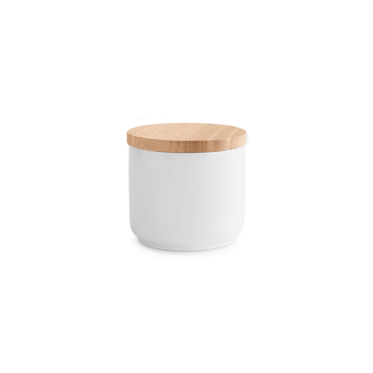 Keramik Vorratsdosen mit Holzdeckel Sweet Scandi - Weiß (10x9cm)
