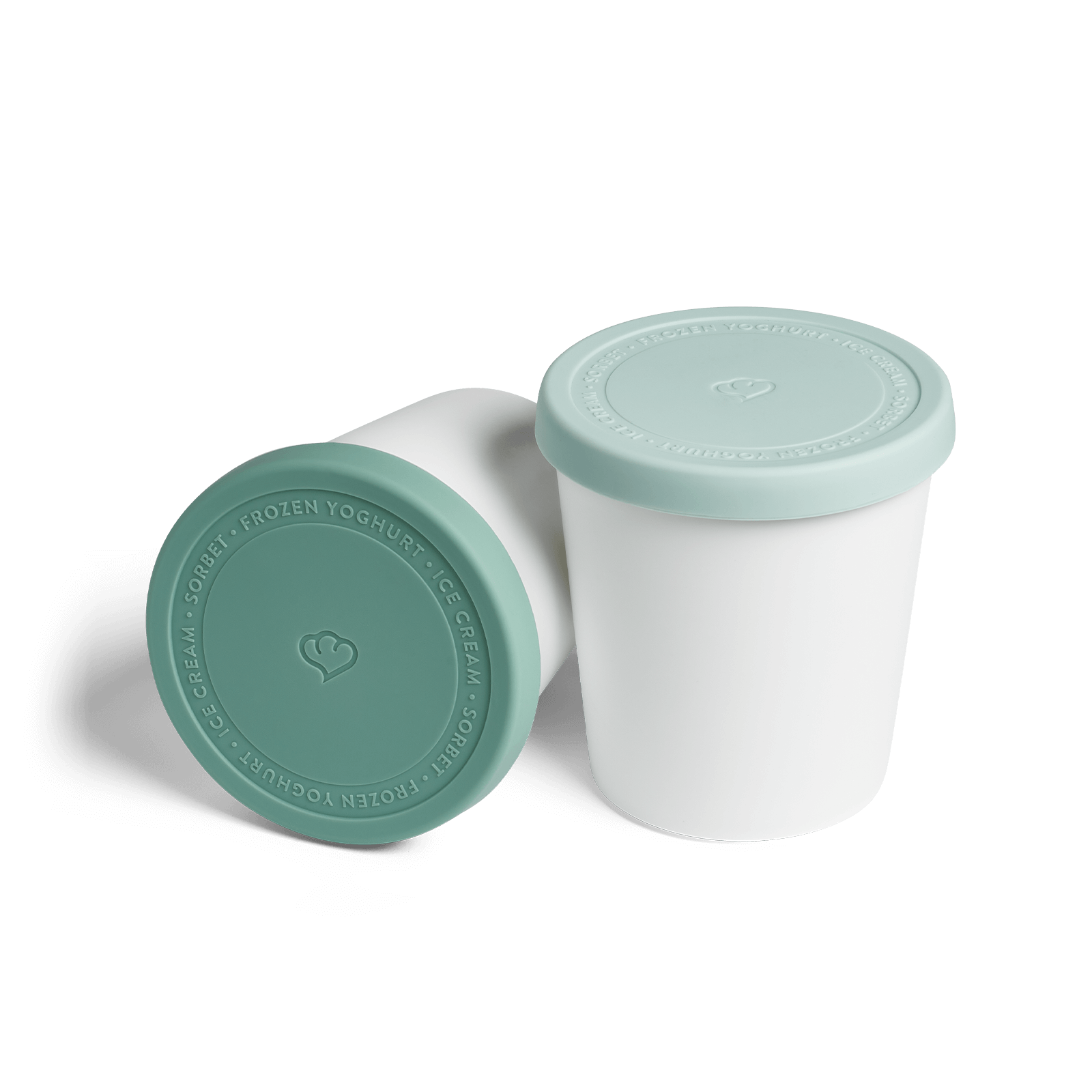 eis aufbewahrung 2er-Set Eisbehälter 1 L | Mint/Weiß