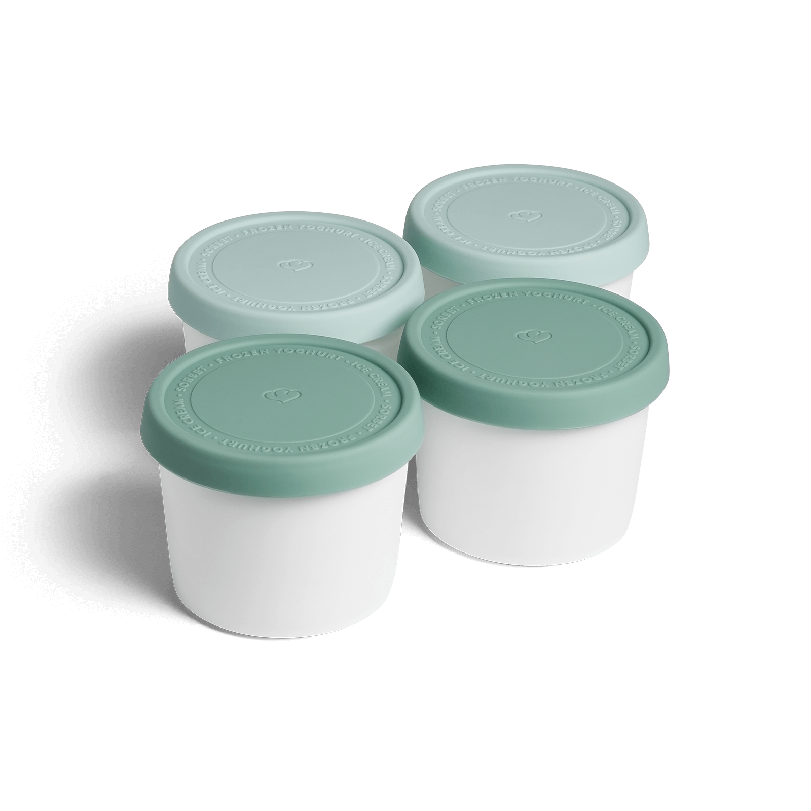 worin selbstgemachtes eis aufbewahren 4er-Set Eisbehälter für Speiseeis 400 ml | frisch & cremig