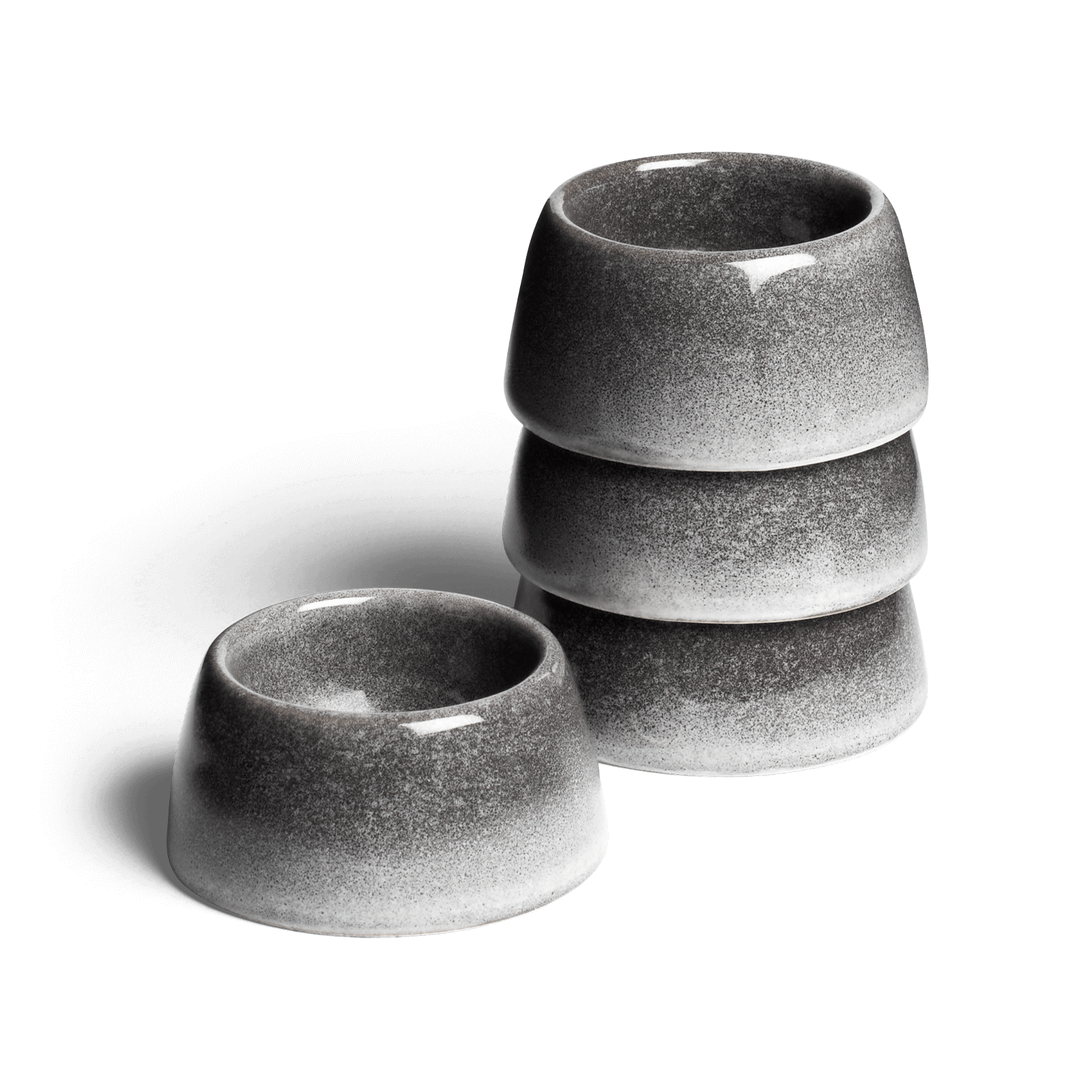 Misty Cliff Eierbecher 4er Set aus Steingut