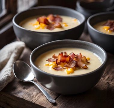 Cremige Kartoffelsuppe mit Cheddar und knusprigem Speck – Der ultimative Wohlfühlgenuss