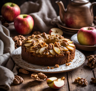 Saftiger Apfel-Walnuss-Kuchen – Herbstlicher Genuss mit fruchtiger Note