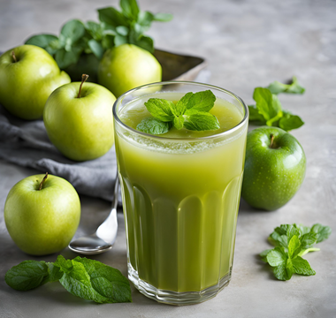 Erfrischender Apfelsaft mit Zucchini, Minze und Zitrone – Fruchtig, leicht und voller Geschmack