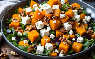 Herbstlicher Salat mit Kürbis und Feta – Der perfekte Genuss für die goldene Jahreszeit