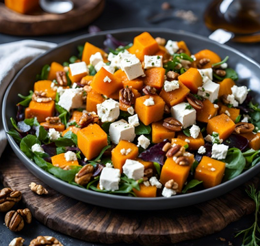 Herbstlicher Salat mit Kürbis und Feta – Der perfekte Genuss für die goldene Jahreszeit