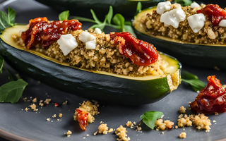 Mediterrane Quinoa-Zucchini-Boote: Ein leichtes und köstliches Gericht