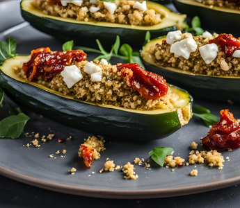 Mediterrane Quinoa-Zucchini-Boote: Ein leichtes und köstliches Gericht