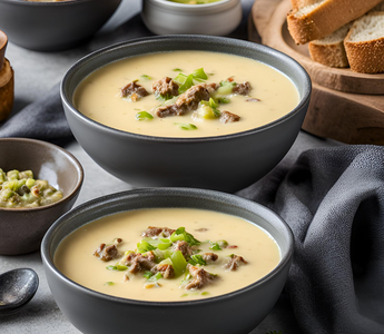 Verführerische Käse-Lauchsuppe mit Hackfleisch: Ein Genuss für kalte Tage