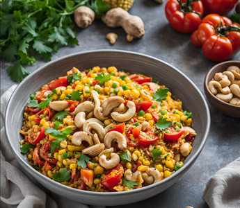 Ein Hauch von Spanien in Ihrer Küche: Bunte Gemüse Paella mit Cashewkernen