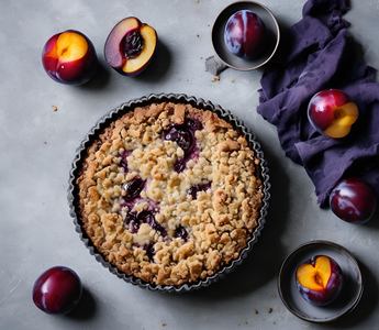 Herbstlicher Genuss: Pflaumen-Streuselkuchen mit Zimtnote