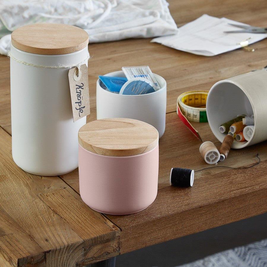 Keramik Vorratsdosen mit Holzdeckel Sweet Scandi