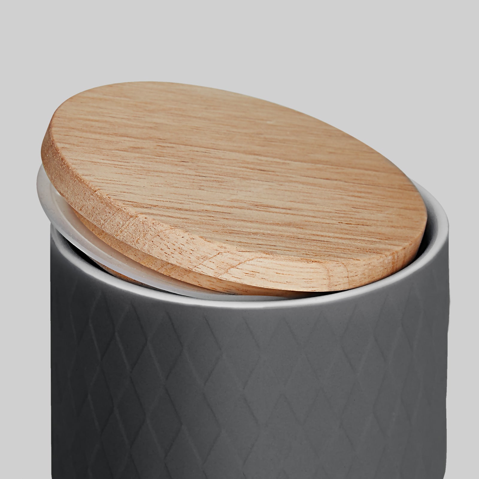 Keramik Vorratsdosen mit Holzdeckel 4-teiliges Set