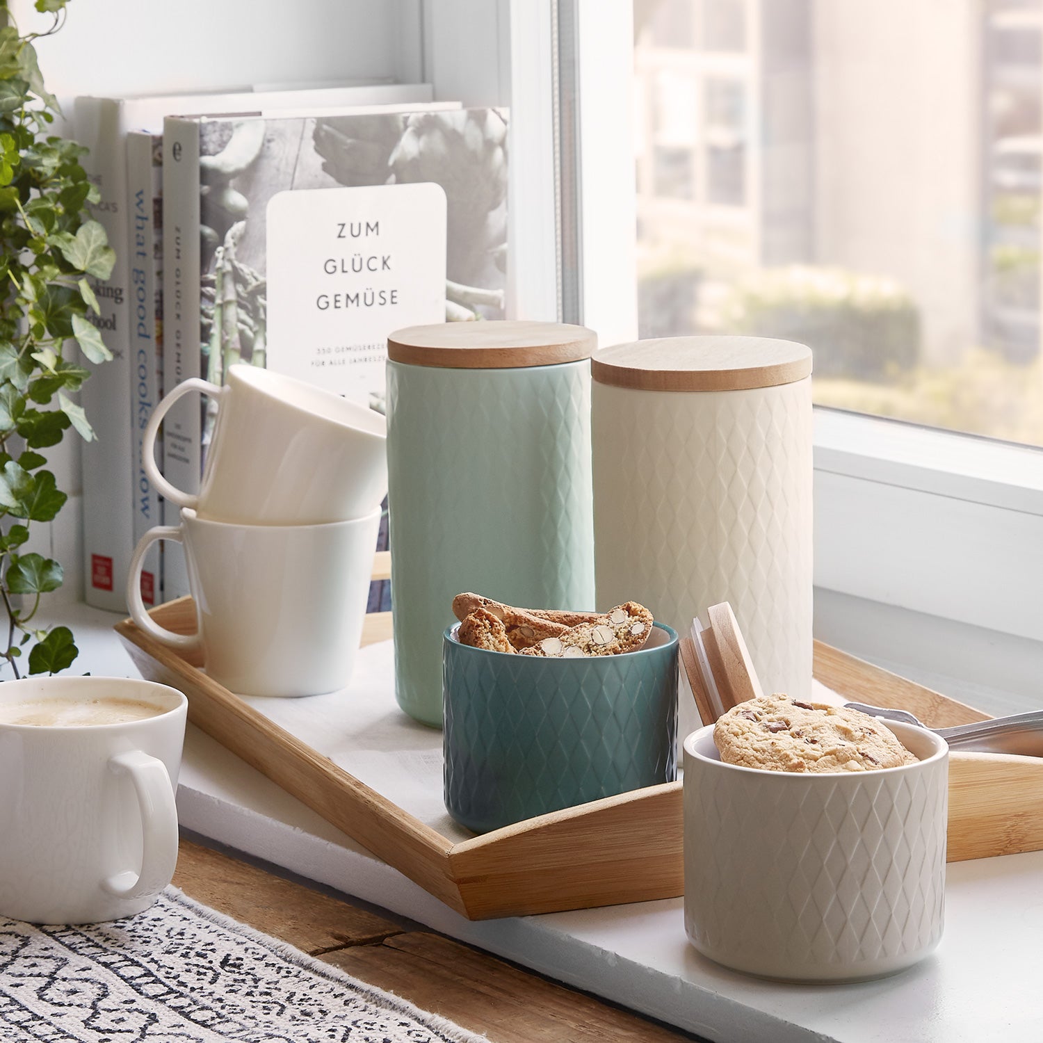 Keramik Vorratsdosen Nordic Reef 4er Set