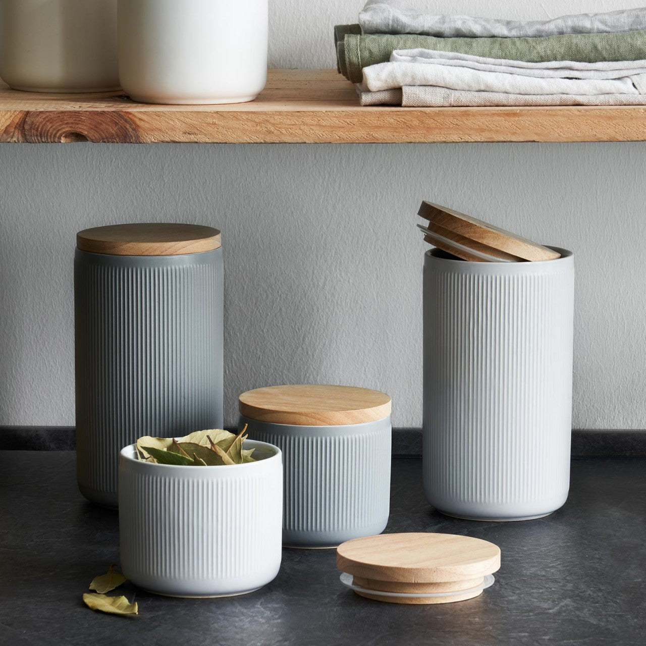 Keramik Vorratsdosen Stripes 2er Set