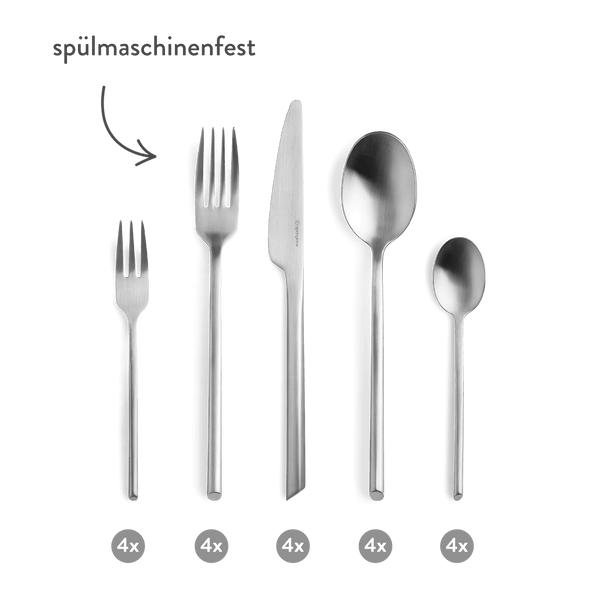 Besteck Set aus rostfreiem 18/10 Edelstahl – Springlane