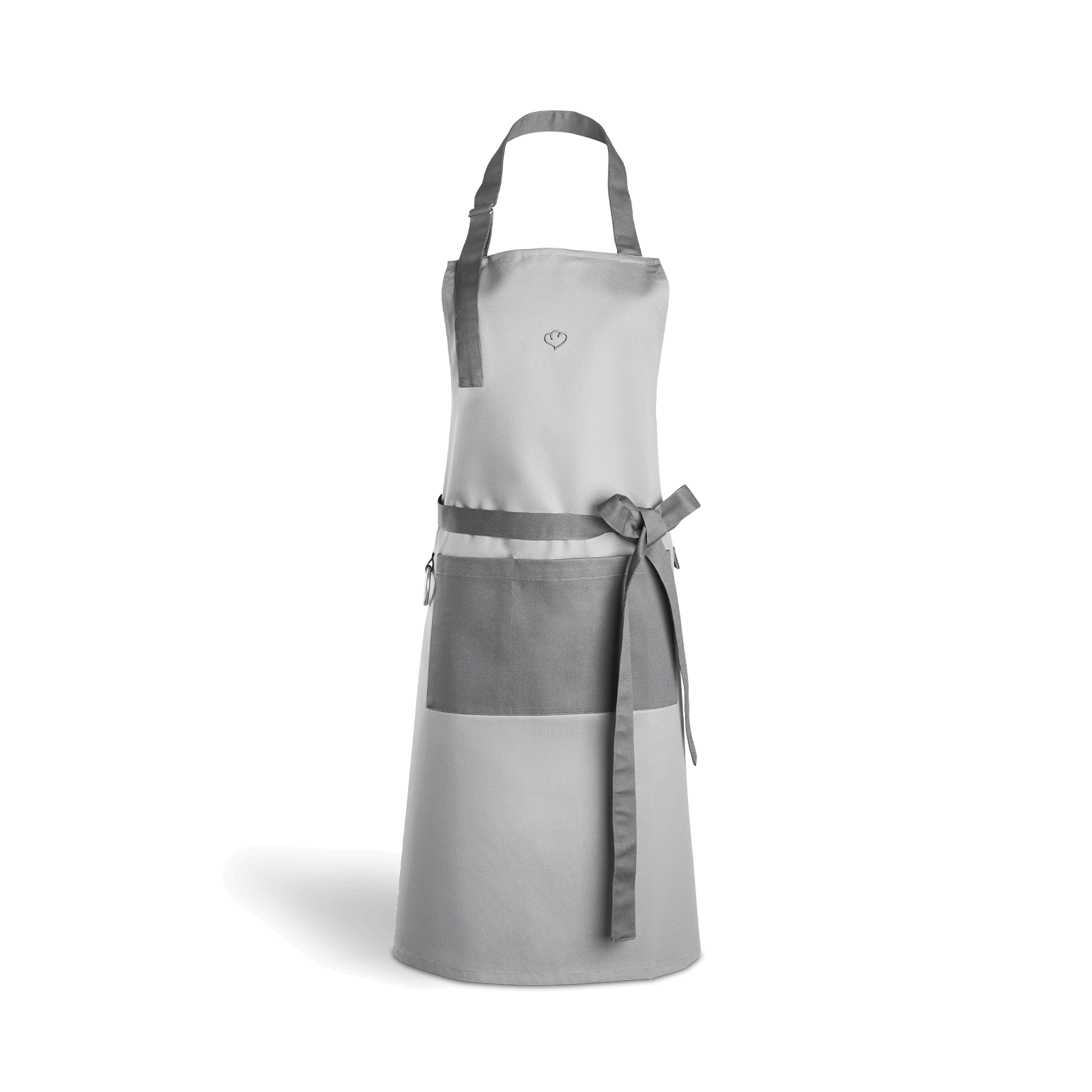Kochschürze mit zwei Taschen und praktischem Karabiner - Grau oder Mint