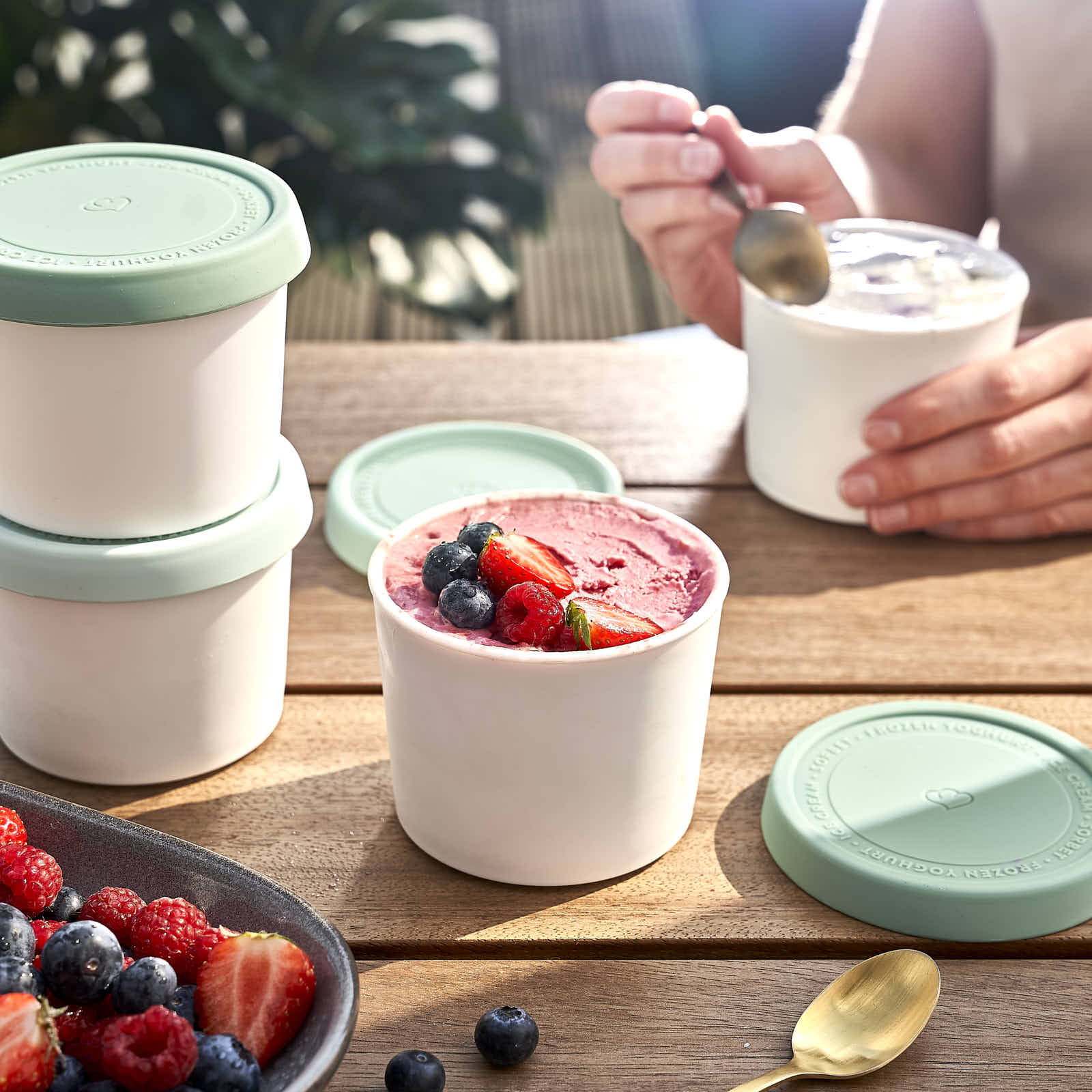 speiseeis aufbewahren 4er-Set Eisbehälter für Speiseeis 400 ml | frisch & cremig